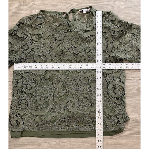 Nanette Nanette Lepore Winding Vines Pattern Lace Top Women’s Size M - Picture 2 of 7